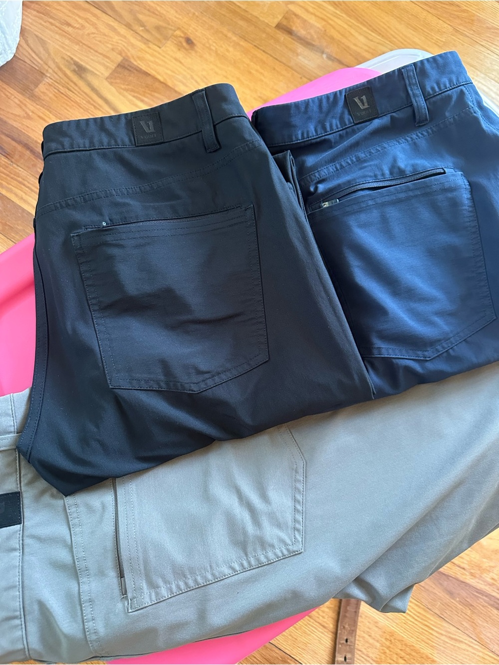 Vuori Chinos & Khakis Pack — Black, navy and Gray Pair